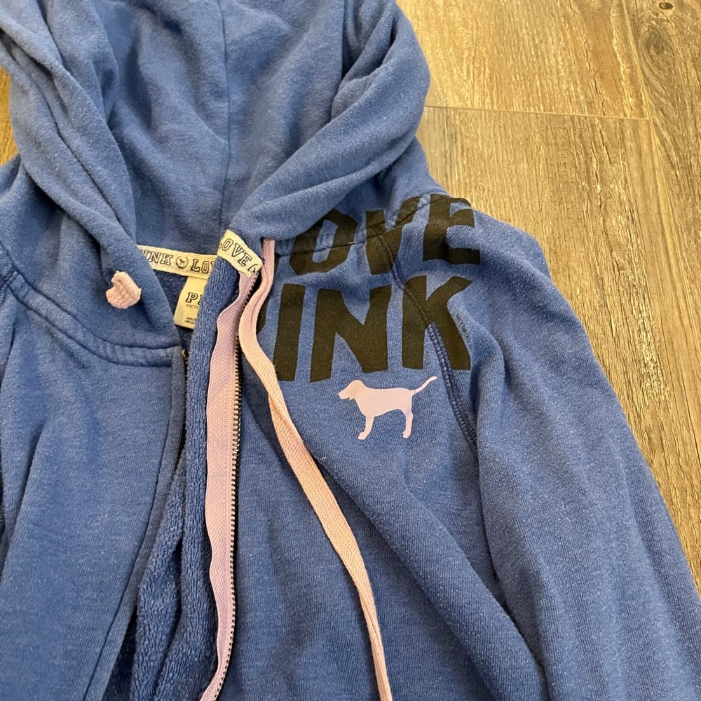 PINK blue hoodie